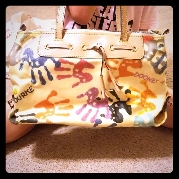 Dooney and Bourke Handprint Multicolored Purse - Picture 8 of 8
